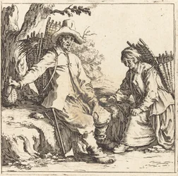 Bauernpaar bei der Rast