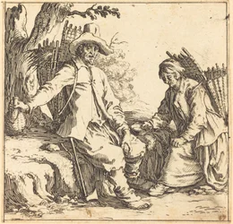 Bauernpaar bei der Rast