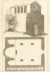 Plan und Aufriss der Kirche nahe dem Haus von Annas