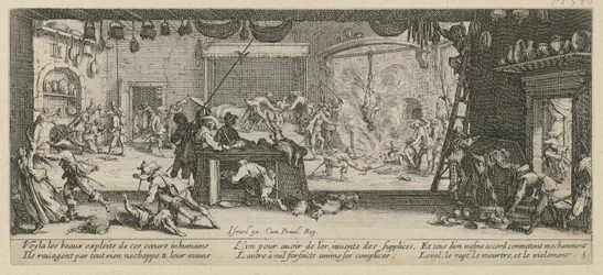 Plünderung eines Bauernhofes, Blatt 5 der Folge Grauen des Krieges