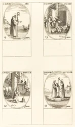 Der heilige Maurus; der heilige Johannes Calybita; der heilige Marcellus; der heilige Honoratus