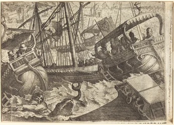 Sturm vor der Küste von Barcelona [recto]