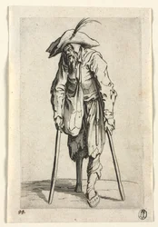 Die Bettler: Bettler mit Holzbein, ca. 1623