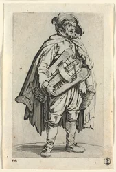 Die Bettler: Der Drehorgelspieler, um 1623