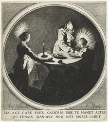 Der Segen Le Bénédicité auch bekannt als Die Heilige Familie am Tisch, 1628