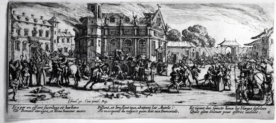 Die Zerstörung eines Klosters, Platte 6 aus 