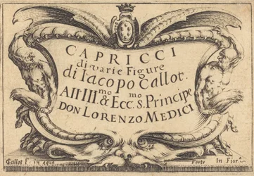 Titelseite für Die Capricci, ca. 1617
