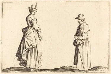 Zwei Frauen im Profil, ca. 1622