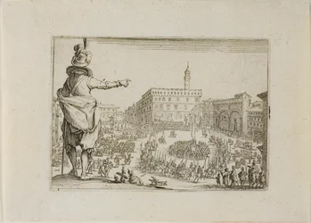 Ansicht der Piazza Signoria, aus Die Launen