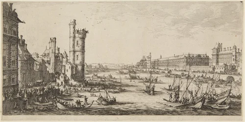 Ansicht des Louvre