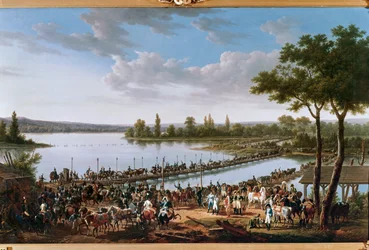 Der Übergang der Donau durch Napoleon vor der Schlacht von Wagram