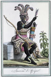 Amazonen aus Afrika - in "Encyclopedia of Travels" von Grasset St Sauveur, ed. 1796