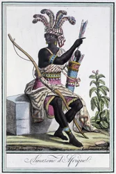 Amazon von Afrika - in „Encyclopedia of Travels“ von Grasset St Sauveur, ed. 1796