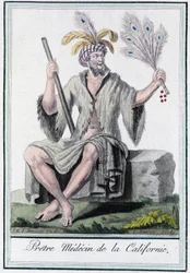 Priester und Arzt aus Kalifornien - in „Enzyklopädie der Reisen“ von Grasset Saint Sauveur, ed. Paris 1796
