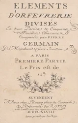 Elemente der Goldschmiedekunst, in zwei Teile mit fünfzig Blättern unterteilt, 1748