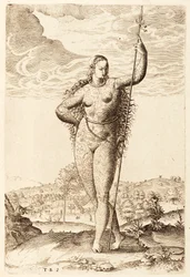 Eine junge piktische Frau, um 1585