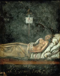 Louis-Michel Le Peletier, Marquis de Saint-Fargeau, 1760-1793, auf seinem Totenbett, um 1793