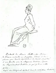 Marie-Antoinette (1755-93) auf dem Weg zu ihrer Hinrichtung, 1793