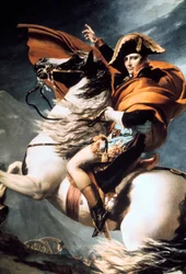 Napoleon überquert die Alpen (Detail), um 1800