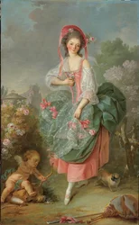 Porträt von Mademoiselle Guimard als Terpsichore