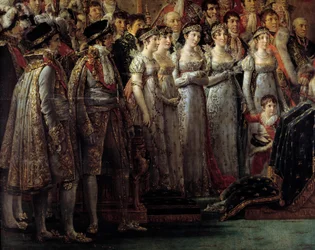 Der Ritus Napoleons. Detail der Krönung von Kaiser Napoleon I. Bonaparte und Kaiserin Josephine