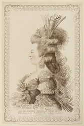 Kalligraphisches Porträt von Marie Antoinette, 1787