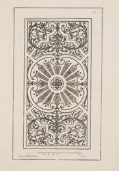 Entwurf für Parterre, aus Theatre des Plans et Jardinages, veröffentlicht 1652