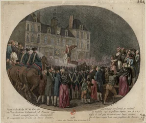 Die Hinrichtung von Thomas de Mahy, Marquis de Favras 1744-1790, 18. Februar 1790, 1790