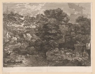 Flusslandschaft mit Schäfern