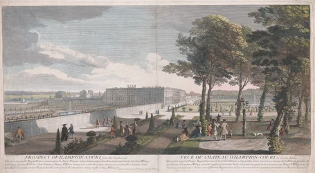 Ansicht von Hampton Court von der Gartenseite