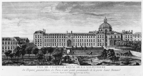 Ansicht des Hopital Royal de La Salpetriere, bekannt als Hopital General, Paris