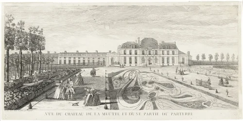 Ansicht des Château de la Muette und eines Teils des Parterres