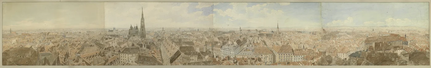 Panorama Wiens von der Kuppel der Peterskirche