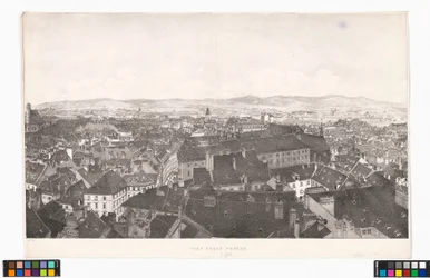 Panorama von Wien gegen Westen, von der Peterskirche aus