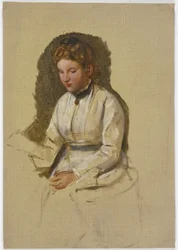 Junges Mädchen in weißer Bluse