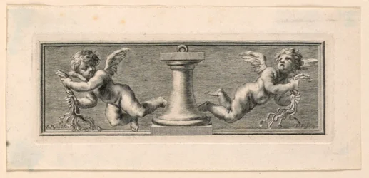 Vignetten mit Engeln und Leidenswerkzeugen