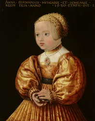 Porträt von Anna von Österreich im Alter von zwei Jahren, 1530