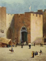 Jaffa; oder, "Fischtor" (Farblithografie)