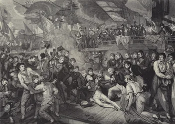 Der Tod von Admiral Lord Nelson in der Schlacht von Trafalgar