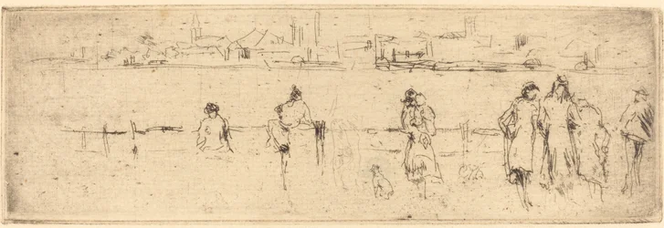 Eine Skizze am Ufer, ca. 1884-1886