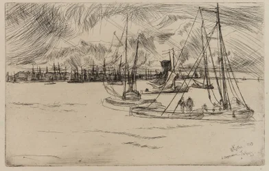 Amsterdam, vom Tolhuis, 1863