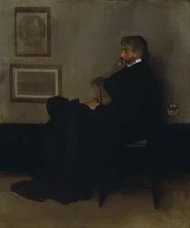 Arrangement in Grau und Schwarz, Nr. 2: Porträt von Thomas Carlyle (1795-1881), 1872-73
