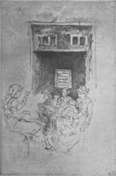 Perlenfädler, um 1880