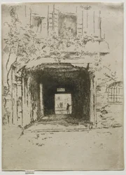 Türöffnung und Weinrebe, 1886
