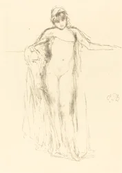 Verhülltes Modell, stehend, 1893