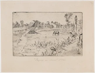 Landschaft mit Pferden