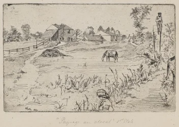 Landschaft mit dem Pferd (Die Wiese), 1859