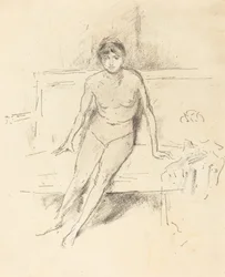Aktmodell auf einem Empire-Sofa, 1893