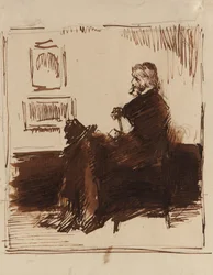 Porträtskizze von Thomas Carlyle, 1872