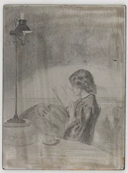 Lesen bei Lampenlicht